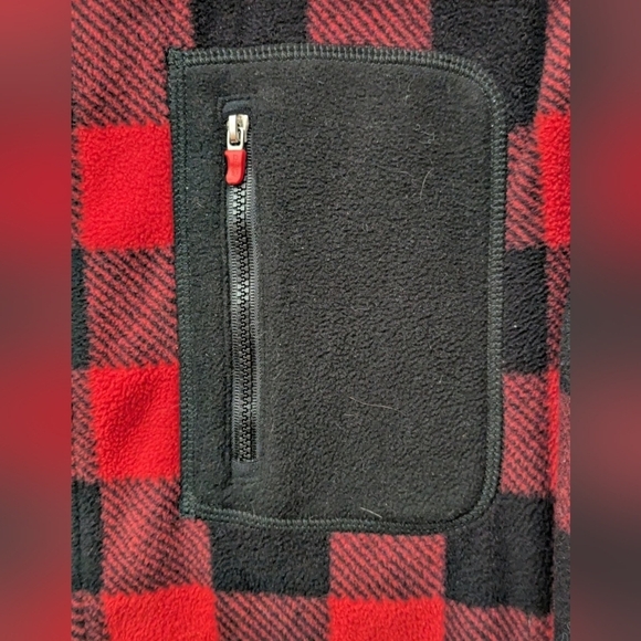 Chaps Sport size 2X vest in red/black buffalo check like new - Picture 3 of 10